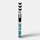 ブルーグリッターブラック山形モノグラムの Case-Mate iPhoneケース (裏面 / 右)