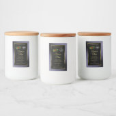 ブルーグリッターブラック金ゴールド製品ラベルLadybugロゴ フードラベル (ボトル)