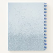 ブルーグリッターブルーポピーズスケッチブック ノートブック (裏面)