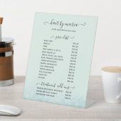 ブルーグリッターヘアサロン価格表台座サイン 台座サイン (インサイチュ)