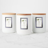 ブルーグリッターホワイト金ゴールド製品ラベルLadybugロゴ フードラベル (ボトル)