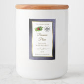 ブルーグリッターホワイト金ゴールド製品ラベルLadybugロゴ フードラベル (正面)