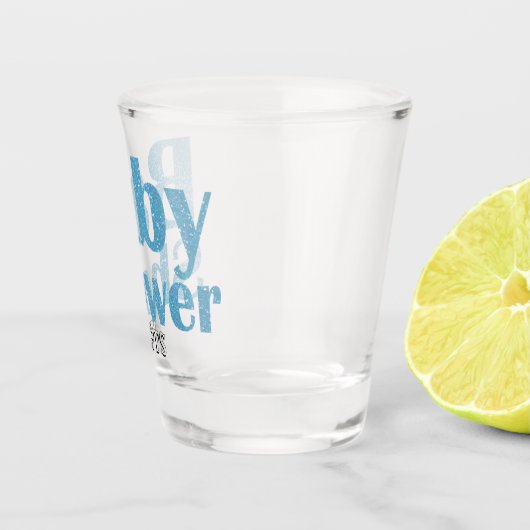 ブルーグリッターボーイベビーシャワーショット ショットグラス (右)