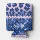 ブルーグリッターレオパード印刷 缶クーラー (裏面)