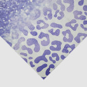 ブルーグリッターレオパード印刷 薄葉紙 (詳細)
