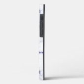 ブルーグリッター大理石パーソナライズされた Case-Mate iPhoneケース (裏面 / 左)