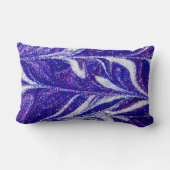 ブルーグリッター抽象芸術腰枕 ランバークッション (裏面)