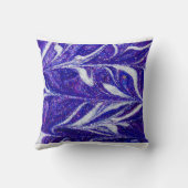 ブルーグリッター抽象芸術 クッション (裏面)