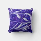 ブルーグリッター抽象芸術 クッション (正面)