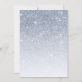 ブルーグリッター男の子の赤ちゃんシャワー招待状 招待状 (裏面)