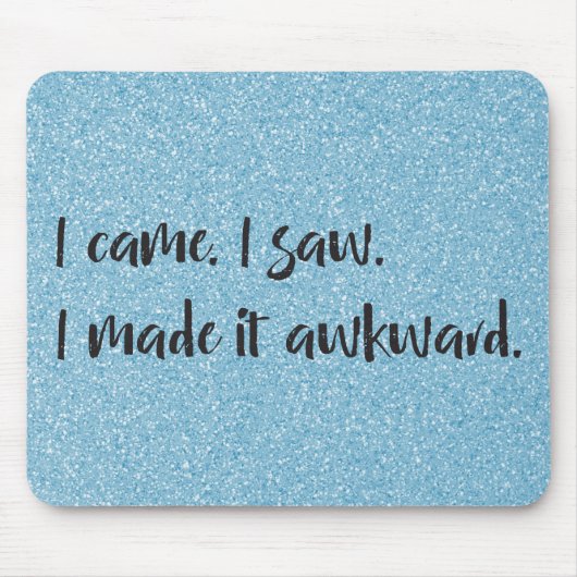 ブルーグリッター私は厄介なマウスパッド マウスパッド (正面)