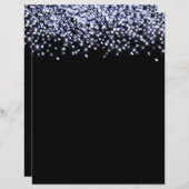 ブルーグリッター紙吹雪スクラップブック紙 (正面/裏面)