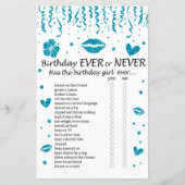 ブルーグリッター誕生日リーバーゲーム (正面)