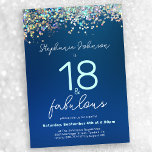 ブルーグリッター18と素晴らしい18th誕生日パーティー 招待状<br><div class="desc">ブルーグリッター18と素晴らしい18th誕生日パーティーの招待。18祝と素晴らしい誕生日招待状デザインとのスタイルで、グラマーと時代を超えたエレガンスの完モダン全なブレンド。深いブルーの色合いは洗練されたトーンを設定し、グリッターアクセントの追加は眩しいtouchを追加しゃれているし、この画期的なお祝いを真に輝かせる。そしてコンテンポラリーお洒落デザインは18歳の素晴らしい時代に達するエッセンスを捉え鮮やか、お祝い人の性格を反映している。50年にわたる素晴らしい思い出と数え切れないほどの思い出に乾杯しながら、喜びと喜びの夕べを楽しみながら私たちと一緒にいく！</div>