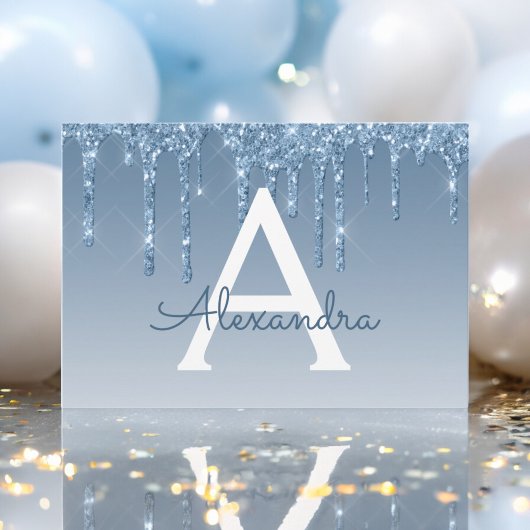 ブルーグリッター スウィート16 セーブ・ザ・デート 招待状