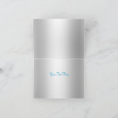 ブルーグリッター&ボウサンキューカード サンキューカード (内部)