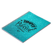 ブルーグリッター |単なるノートブ賛美ックス ノートブック (左側)