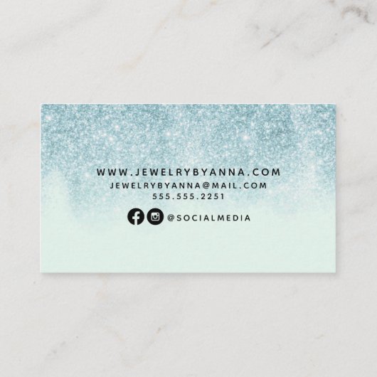 ブルーグリッター 名刺 (裏面)