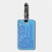 ブルーグリッターCPAPマ運シンオン ラゲッジタグ (裏面縦)