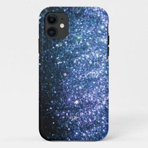 ブルーグリッターiPhoneケースの輝き iPhone 11 ケース