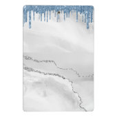 ブルーグリッターYesとアーメン2コリント1:20聖書 ミニクリップボード (裏面)