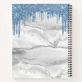 ブルーグリッターYes&アーメン2コリンチアン1:20聖書 ノートブック (裏面)