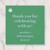 ブルーグリモダンーンカスタム誕生日50thありがとう フェイバータグ (正面)