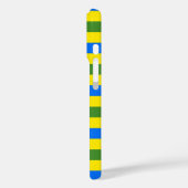 ブルーグリーンとイエローのストライプデザイン Case-Mate iPhoneケース (裏面 / 左)