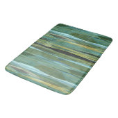 ブルーグリーンとグレイモダンアート バスマット (アングル)