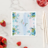 ブルーグリーンとソフトピンクス スタンダードカクテルナプキン (インサイチュ)