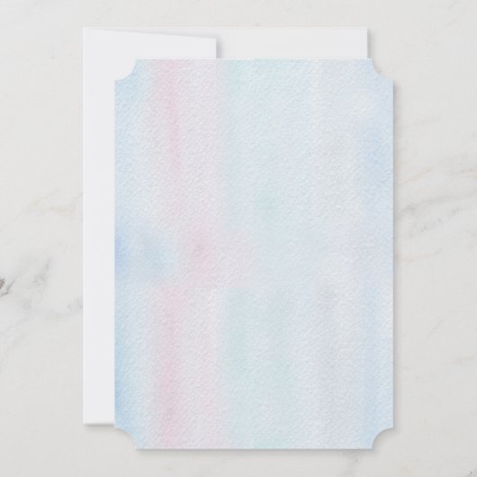 ブルーグリーンとソフトピンクス 招待状 (裏面)