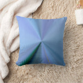 ブルーグリーンとラベンダーキメラ抽象芸術フローラ クッション (ブランケット)