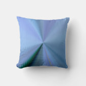 ブルーグリーンとラベンダーキメラ抽象芸術フローラ クッション (正面)