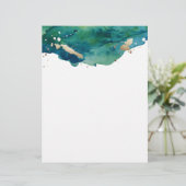 ブルーグリーンと金ゴールド(ばちゃばちゃ)跳ねるレターヘッド (スタンド正面)