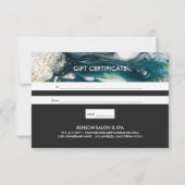 ブルーグリーンと金ゴールド（ばちゃばちゃ）跳ねる |商品券 (裏面)