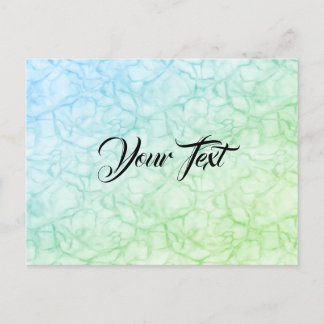 ブルーグリーンの大理石模様がおしゃれでかわいい ポストカード