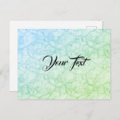 ブルーグリーンの大理石模様がおしゃれでかわいい ポストカード (正面/裏面)