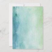 ブルーグリーンの水彩画 60歳の誕生日パーティーに最適な招待状 招待状 (裏面)