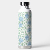 ブルーグリーンの野の花の水彩画 ウォーターボトル (左面)