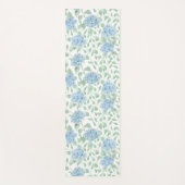 ブルーグリーンの野の花の水彩画 ヨガマット (正面)