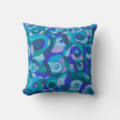 ブルーグリーンらせん状 クッション (正面)