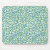 ブルーグリーンらせん状 マウスパッド (正面)