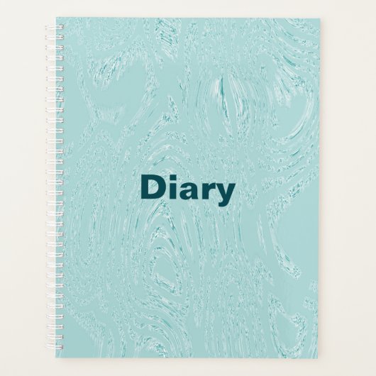 ブルーグリーンアイス日記スパイラルノート プランナー手帳 (正面)