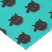 ブルーグリーンアイドブラックキャットテーブルクロス テーブルクロス (アングル)