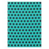 ブルーグリーンアイドブラックキャットテーブルクロス テーブルクロス (正面)