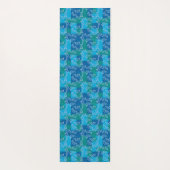 ブルーグリーンアイビーリーフの水色 ヨガマット (裏面)