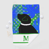 ブルーグリーンアイランドブラックドッグゴルフタオル ゴルフタオル (インサイチュ)