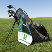 ブルーグリーンアイランドブラックドッグゴルフタオル ゴルフタオル (グリーン)