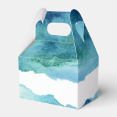 ブルーグリーンアクアウォーター結婚カラーズサンキュー フェイバーボックス (裏面サイド)