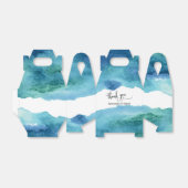 ブルーグリーンアクアウォーター結婚カラーズサンキュー フェイバーボックス (折り畳みなし)